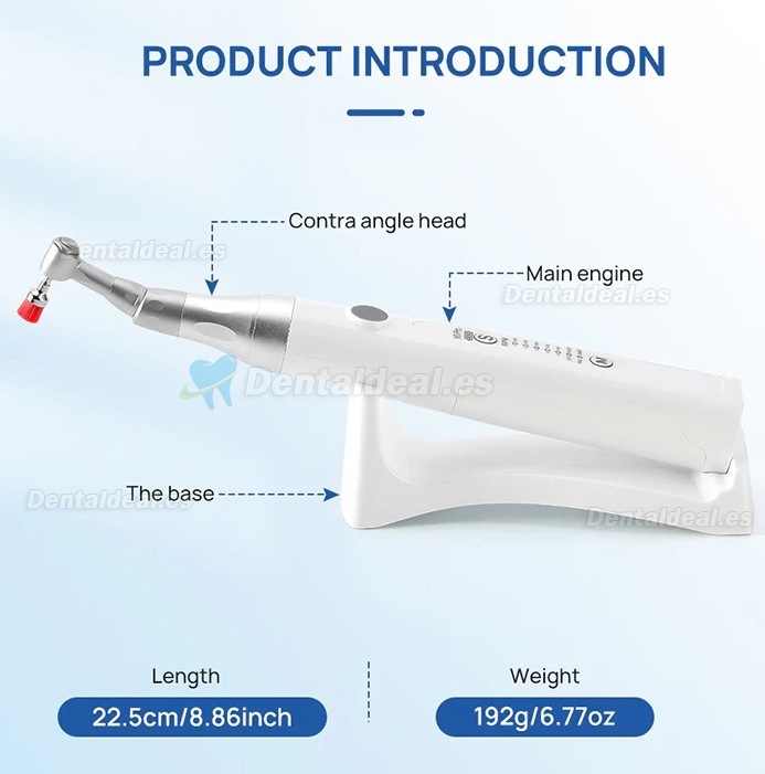 M3Pro Pieza de Mano Dental para Profilaxis Inal&aacute;mbrica con 5 Velocidades Ajustables y Rotaci&oacute;n 360&deg;